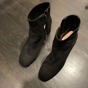 Zara black suede boots size eu 39 US 10